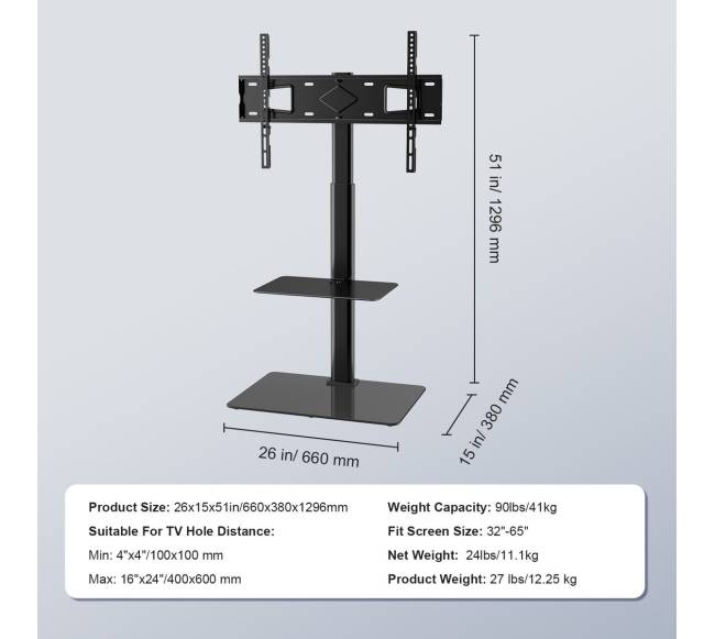 Reguliuojamas TV stovas su pasukama atrama6