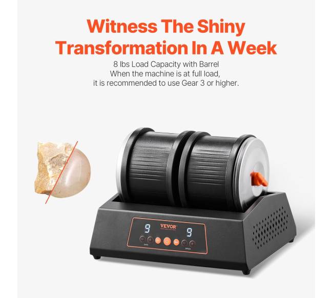 Akmenų poliravimo mašina su dviem būgnais3