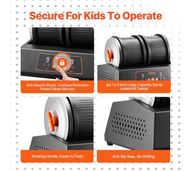 Akmenų poliravimo mašina su dviem būgnais4