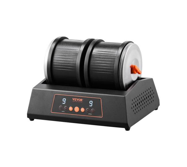 Akmenų poliravimo mašina su dviem būgnais8