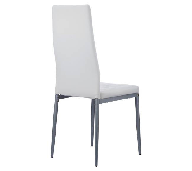 Baltos valgomojo kėdės su paminkštinimu, 6 vnt.9