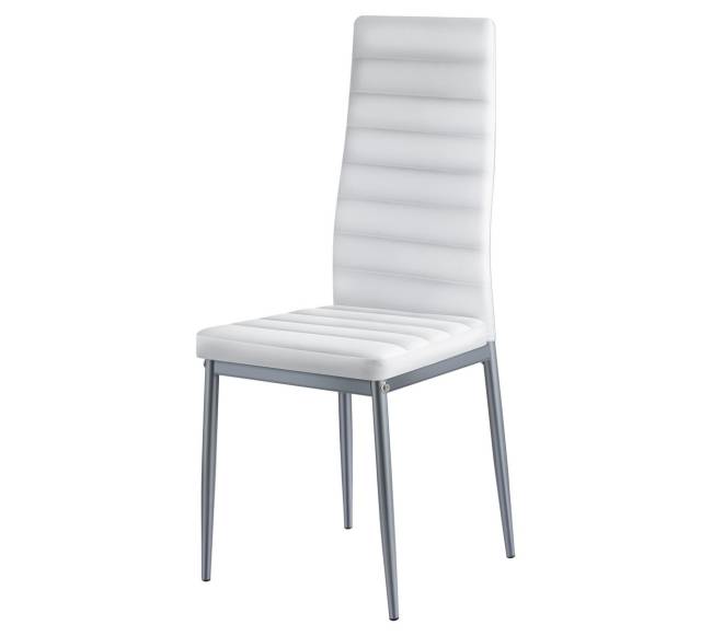 Baltos valgomojo kėdės su paminkštinimu, 6 vnt.10