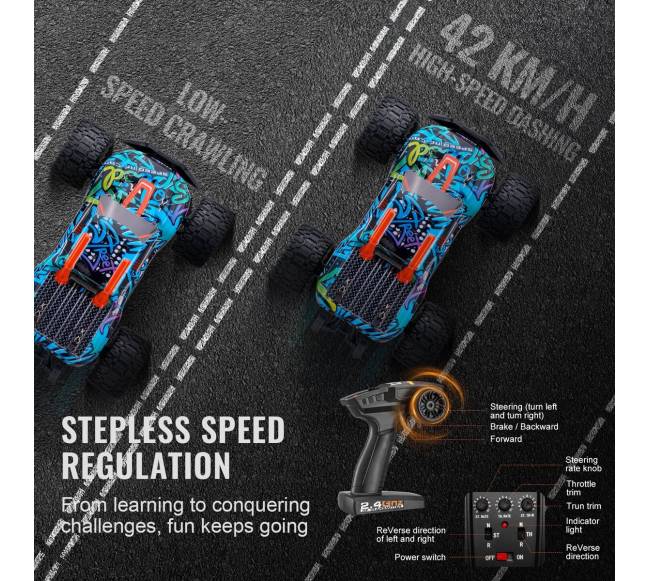 Nuotoliniu būdu valdomas automobilis 1:14 vaikams3