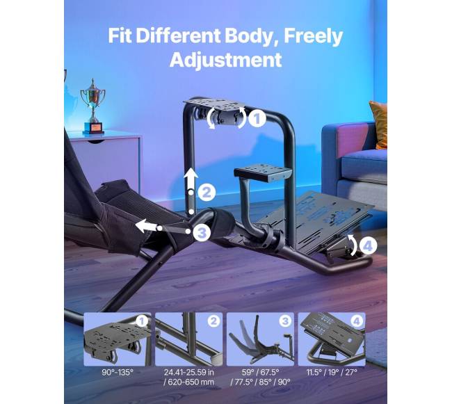 Lenktynių vairo stovas su integruota kabina3