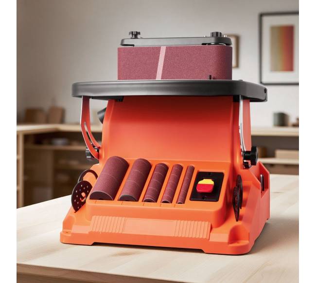 Osciliuojanti diržinė ir velenė sanderis7