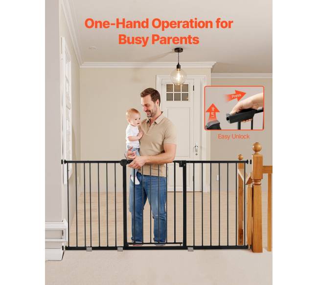 Vaikų ir šunų varteliai, reguliuojamo pločio, juodi2