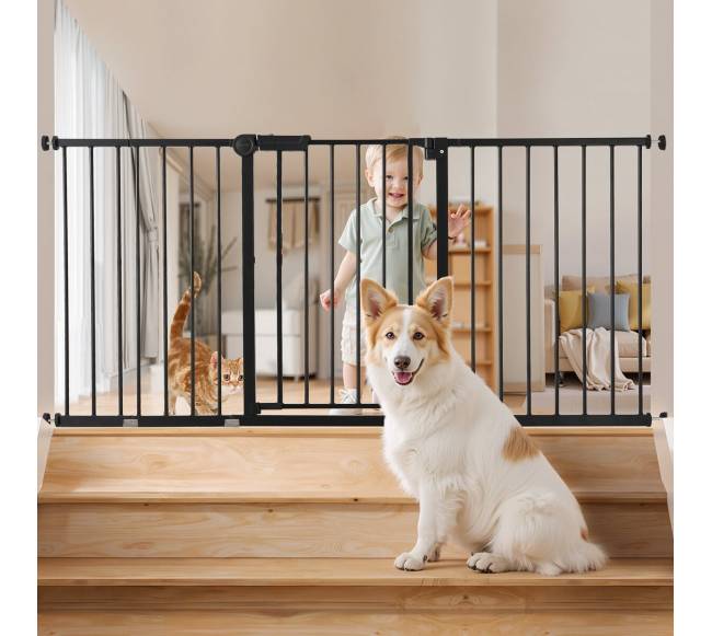 Vaikų ir šunų varteliai, reguliuojamo pločio, juodi7