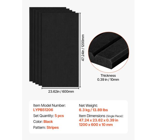 savaime lipnios juodos akustinės plokštės (5 vnt.)6