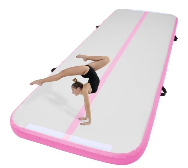 10 pėdų pripučiamas gimnastikos kilimėlis su pompa0