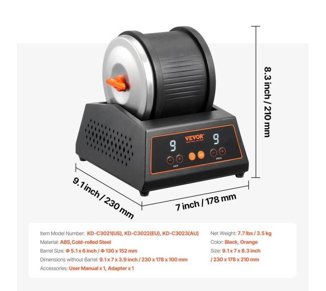 Uolų šlifuoklis su 9 greičiais ir taimeriu6