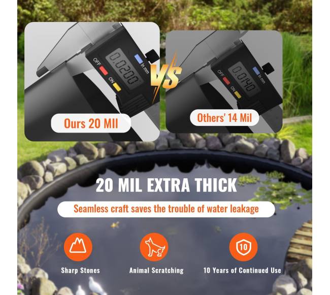 Tvenkinio danga 3 x 3.9 m, lanksti LLDPE3