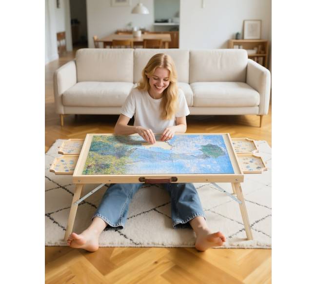 1500 dalių dėlionių lenta su sulankstomomis kojomis1