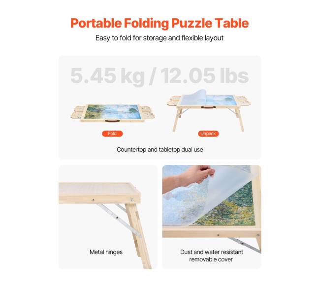 1500 dalių dėlionių lenta su sulankstomomis kojomis4