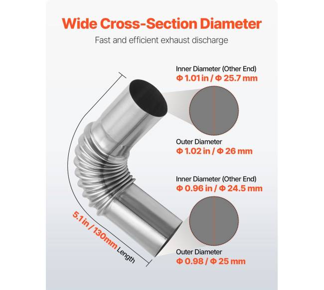 Išmetimo vamzdžio alkūnė dyzeliniams šildytuvams3