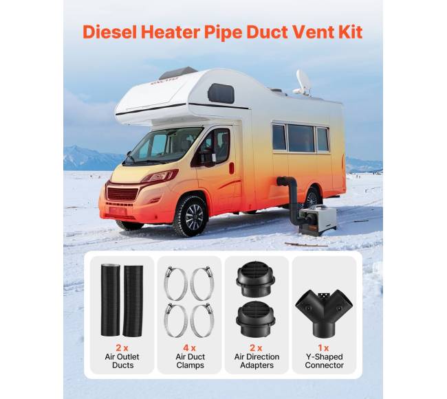 Dyzelinio šildytuvo vamzdyno ventiliacijos rinkinys1