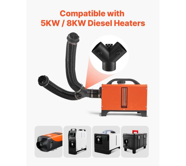 Dyzelinio šildytuvo vamzdyno ventiliacijos rinkinys2