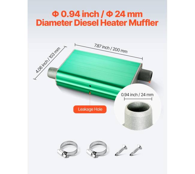 Dyzelinio šildytuvo duslintuvas 24 mm4