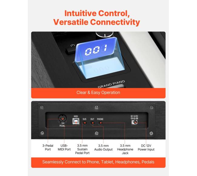 Elektrinis pianinas su 88 klavišais5