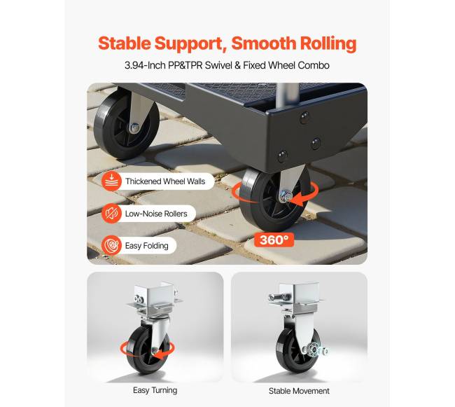 Sulankstomas rankinis vežimėlis, 149,69 kg talpa2