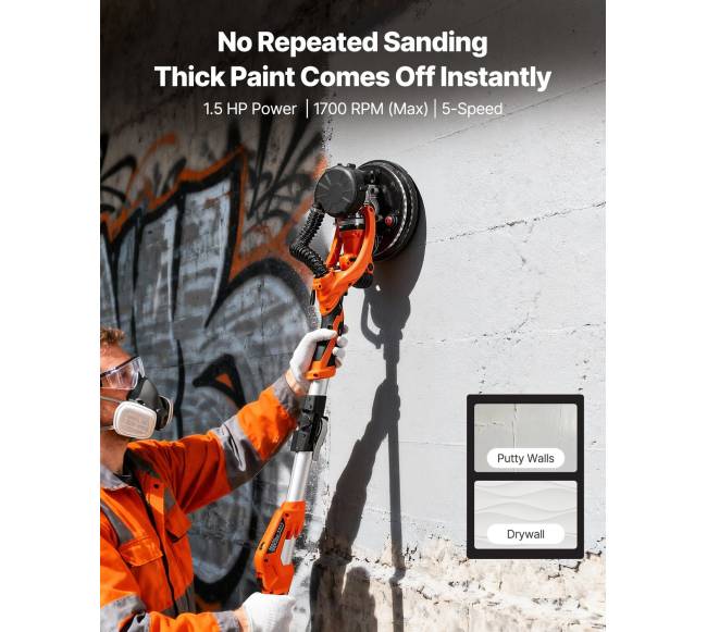 Gipso kartono šlifuoklis, 1150W su dulkių surinkimu1