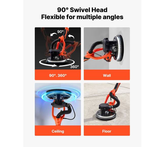 Gipso kartono šlifuoklis, 1150W su dulkių surinkimu3