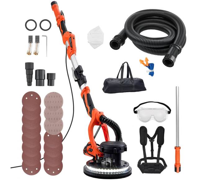 Gipso kartono šlifuoklis, 1150W su dulkių surinkimu8