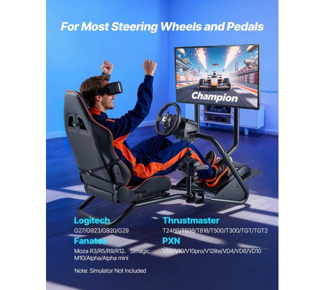 Lenktynių vairavimo stovas su monitoriumi1