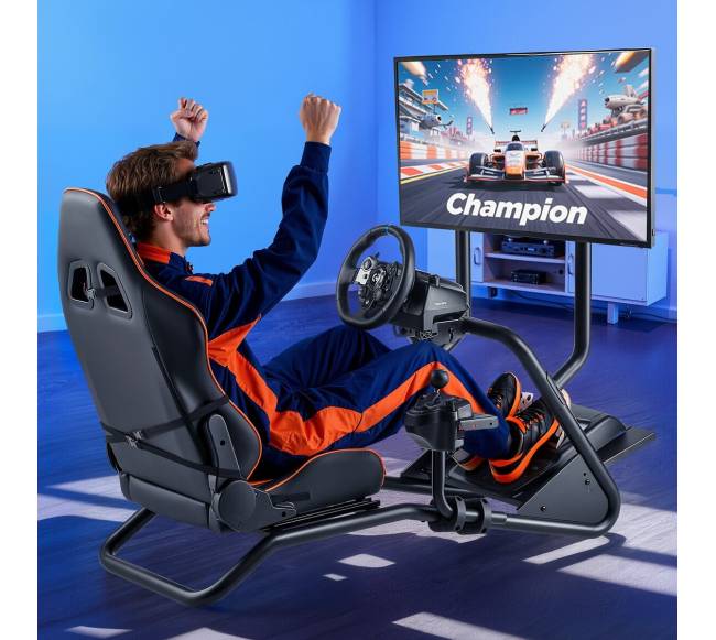 Lenktynių vairavimo stovas su monitoriumi7