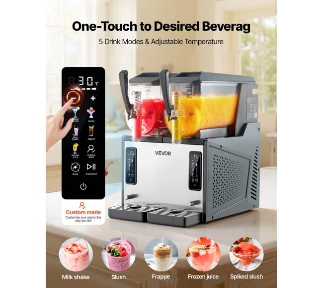 Šaldytas gėrimų aparatas namams 4L x 2 talpos1