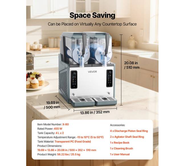 Šaldytas gėrimų aparatas namams 4L x 2 talpos6