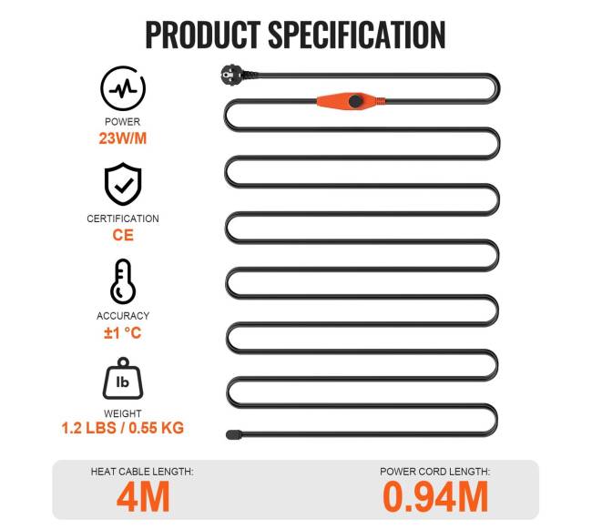 Vamzdžių šildymo kabelis su termostatu6
