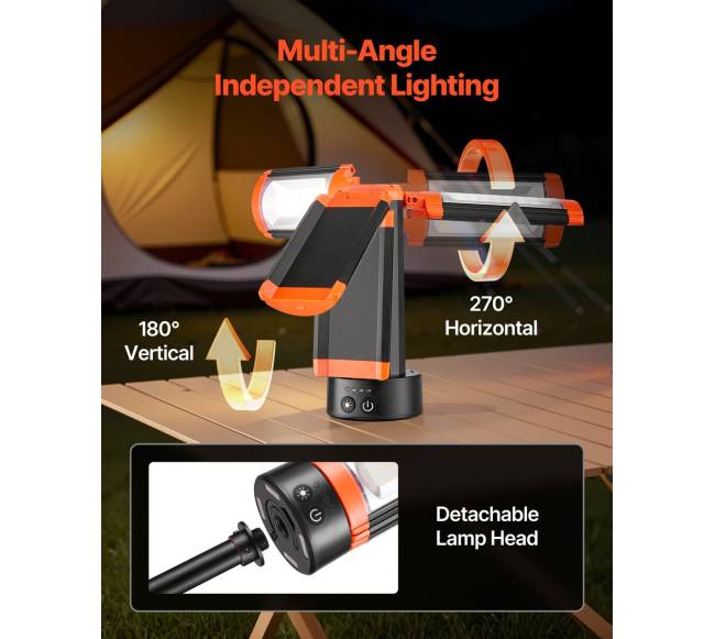 LED darbų šviestuvas su stovu, įkraunamas2