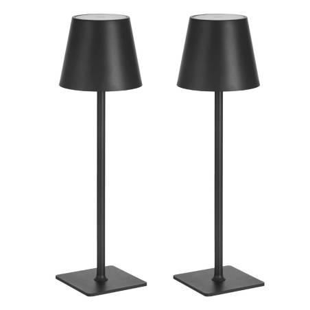 Belaidės stalinės lempos, juoda (2 vnt.)0