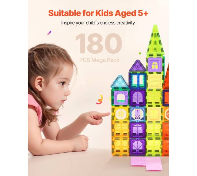 Magnetiniai vaikų konstravimo blokai, 180 vnt.3