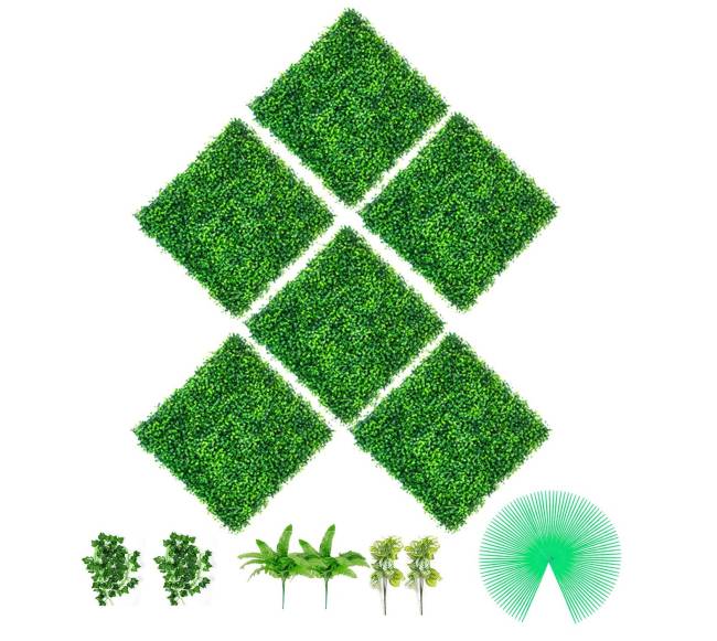 Dirbtinės lapų sienelės 6 vnt. po 50x50 cm0