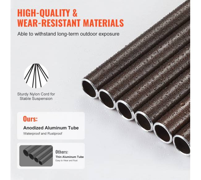 Vėjo varpeliai išoriniam naudojimui 1270 mm4