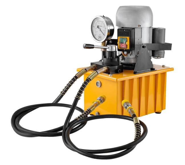 Elektrinė hidraulinė pompa su rankiniu vožtuvu0