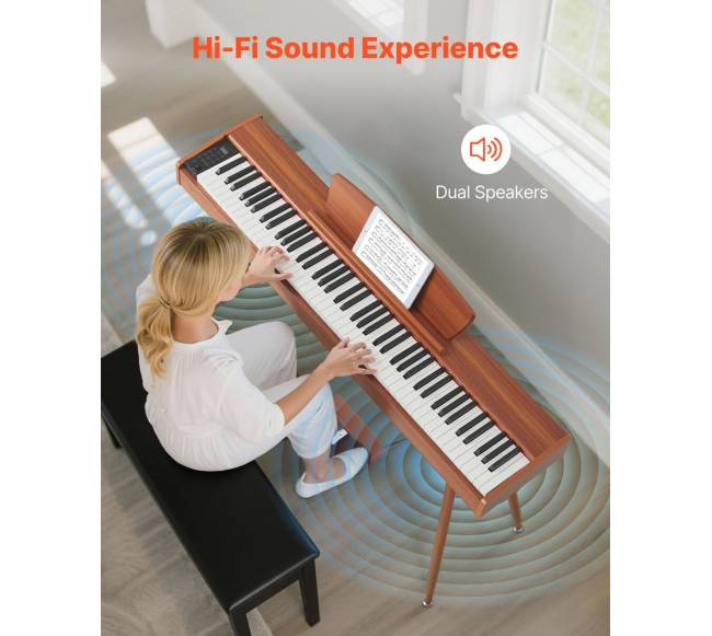 Elektrinis pianinas 88 klavišų, medinis korpusas2