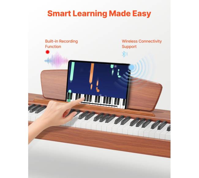 Elektrinis pianinas 88 klavišų, medinis korpusas4