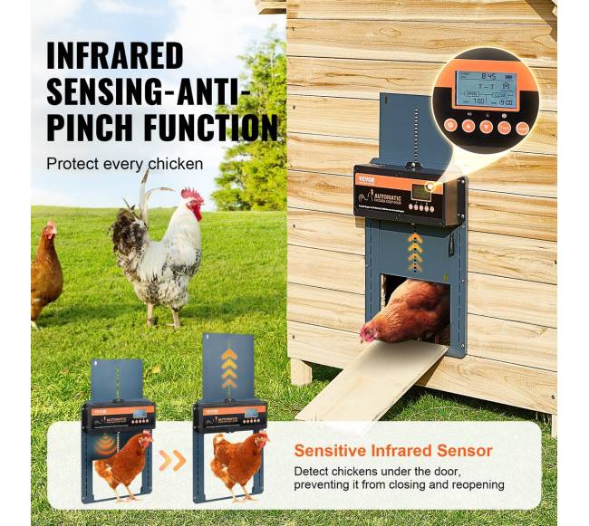 Automatinės vištidės durelės su laikmačiu ir šviesos jutikliu2