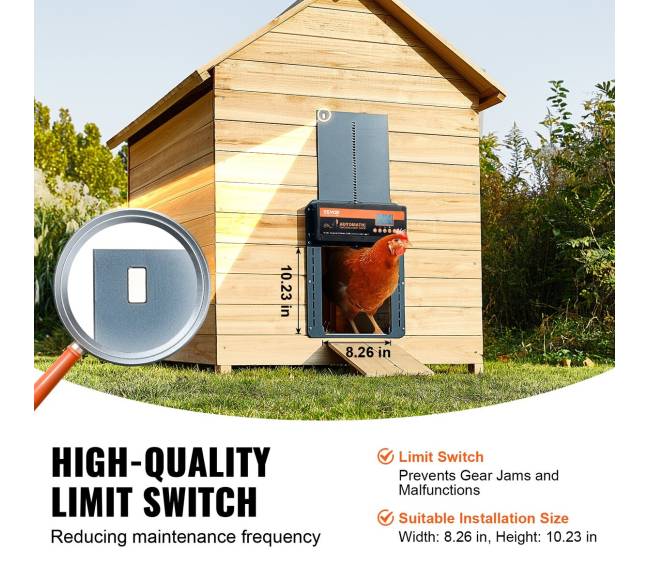 Automatinės vištidės durelės su laikmačiu ir šviesos jutikliu3