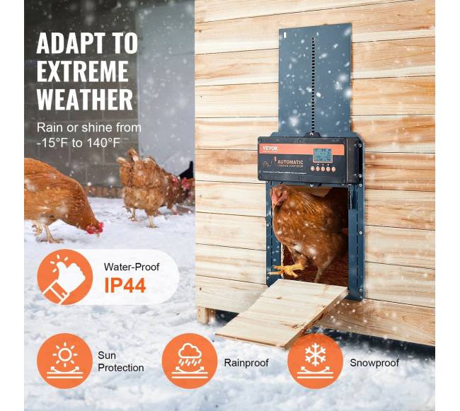 Automatinės vištidės durelės su laikmačiu ir šviesos jutikliu5