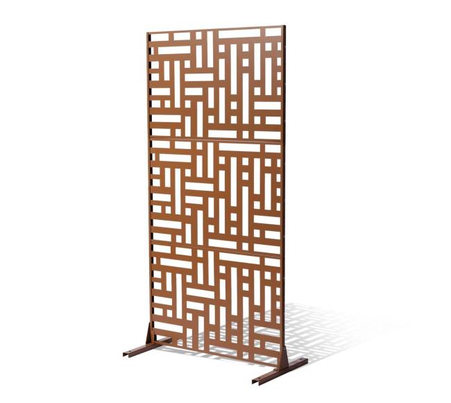 Metalinė privatumo tvora 120 x 193 cm ruda0