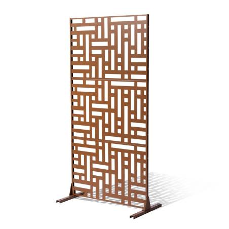 Metalinė privatumo tvora 120 x 193 cm ruda0