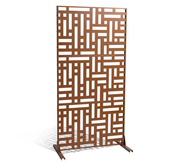 Metalinė privatumo tvora 120 x 193 cm ruda9