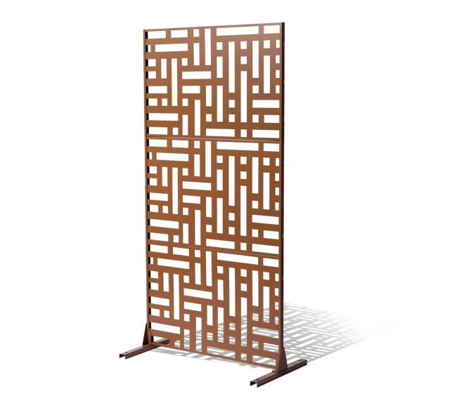 Metalinė privatumo tvora 120 x 193 cm ruda10