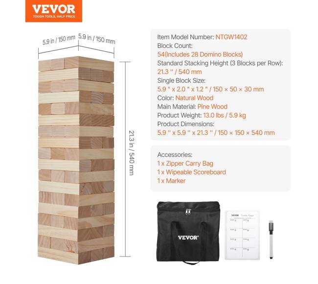 Medinis stumdymo bokštas su 54 blokeliais6