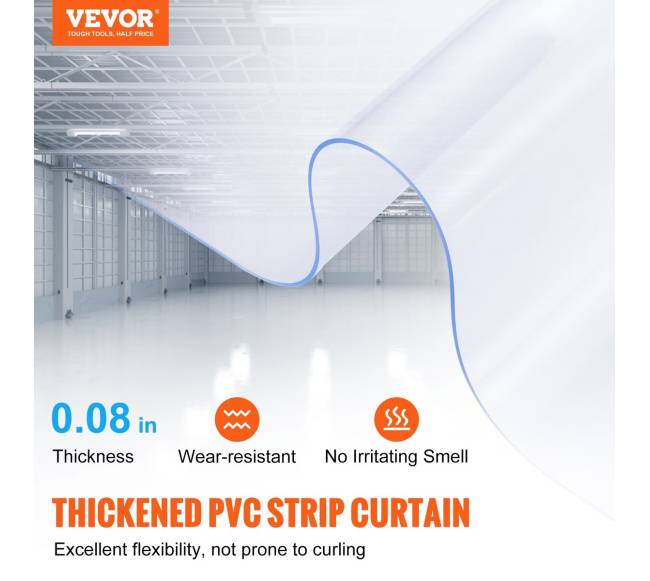 PVC juosta užuolaidos šaldikliui 2500cm x 20cm1