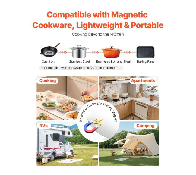 Nešiojama indukcinė kaitlentė 2200W4