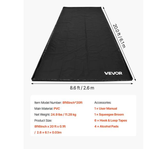 Nepraleidžiantis kilimėlis automobiliams 2.6 x 6.1 m6